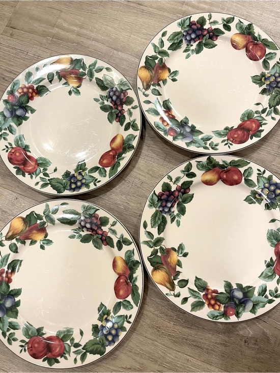 Sakura Other - Sakura Oneida Sonoma Fruit-Patterned 11” Dinner Plates Set of 4